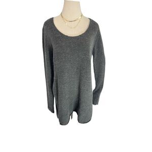 Nu‎ Denmark Womens Sweater Side Slits Boulce Knit Scoop Neck